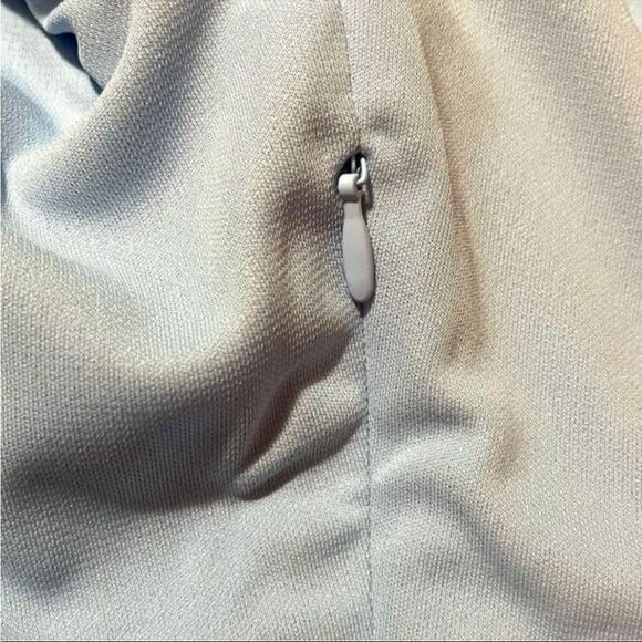 WAYF Long Sleeve Faux Wrap Surplice Front Dress Rosette Powder Blue M NWT - Picture 10 of 12